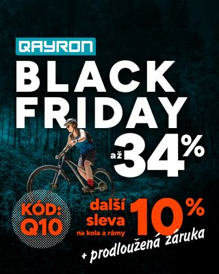 Qayron Black Friday startuje! 🔥 Kola a rámy Qayron teď pořídíš se slevou 34 %. A když do konce listopadu přihodíš kód Q10,...